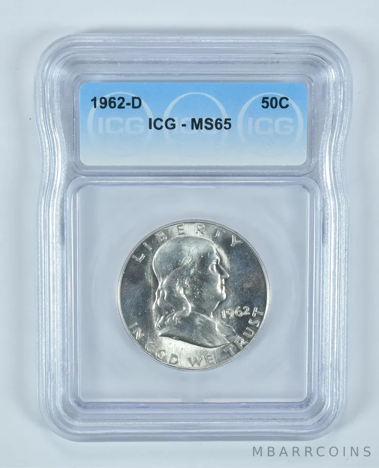 1962-D Franklin Half Dollar MS65 ICG
