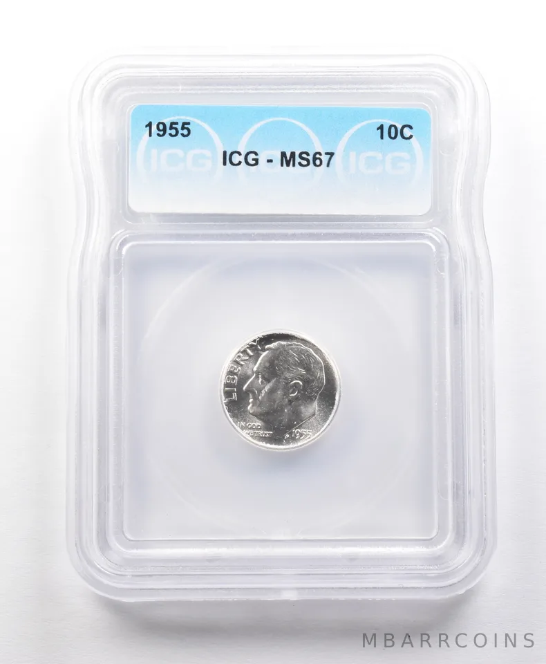 1955 Roosevelt Dime MS *5596