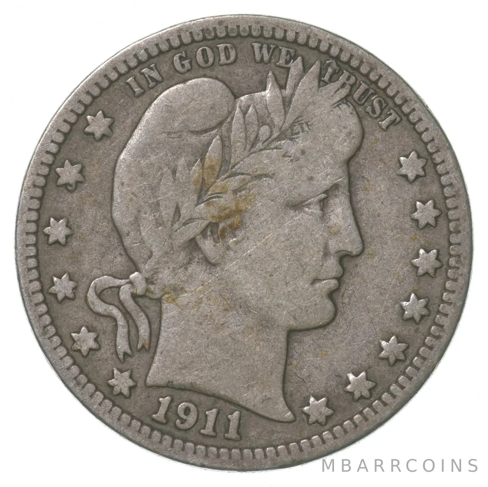 1911-D Barber Quarter a6349
