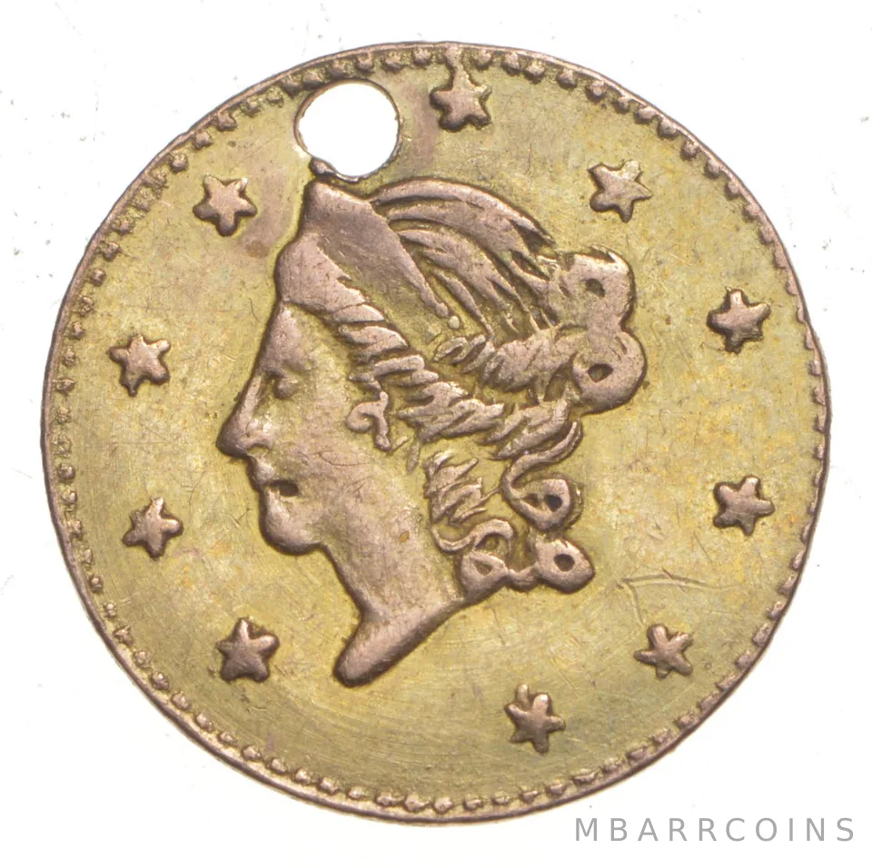 1870 $1 Liberty Head California Territorial Gold Coin *3544
