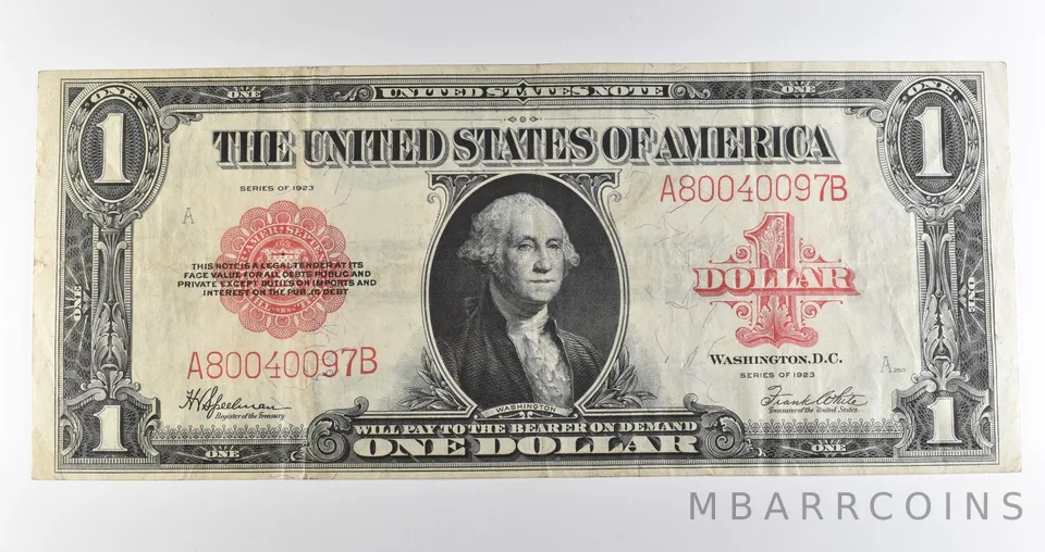 1923 $1 Legal Tender Large Note Red Seal *3588