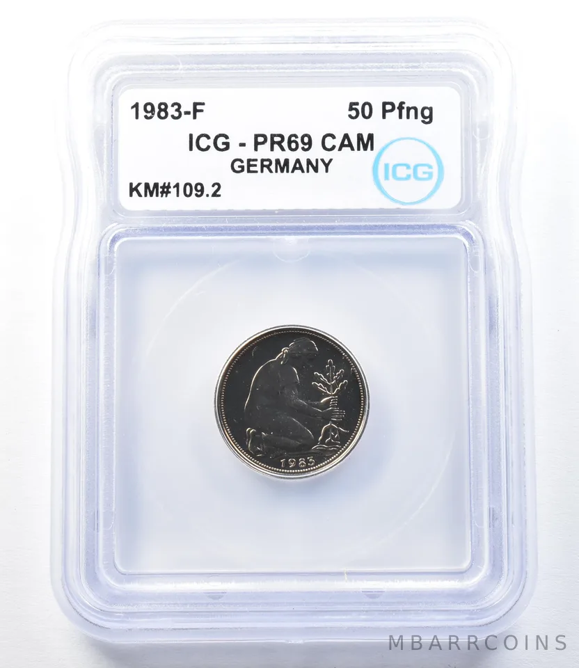1983 F Germany 50 Pfennig KM#109.2 PR69 CAM ICG *8913