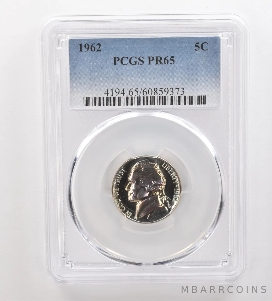 1962 Jefferson Nickel PR65 PCGS Beautiful Tone *3279