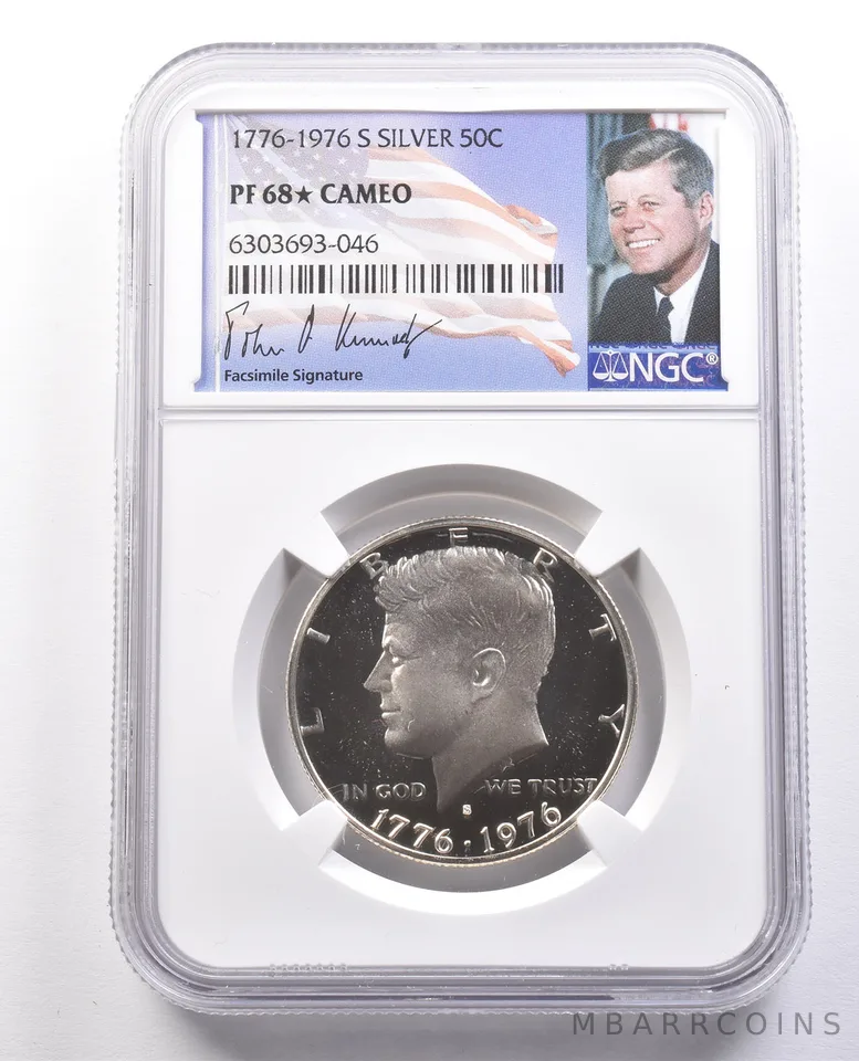 1976-S Kennedy Half Dollar Silver Facsimile Signature PF68* STAR Cameo NGC *9984