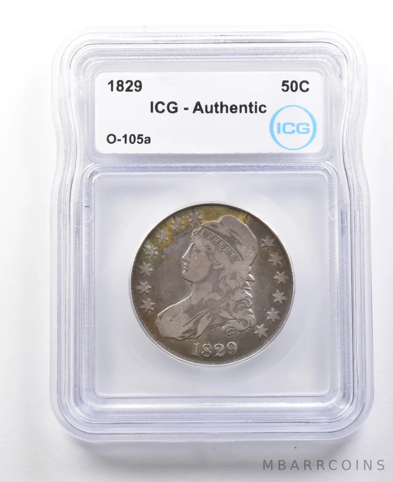 1829 Capped Bust Half Dollar O-105a Authentic ICG *2966