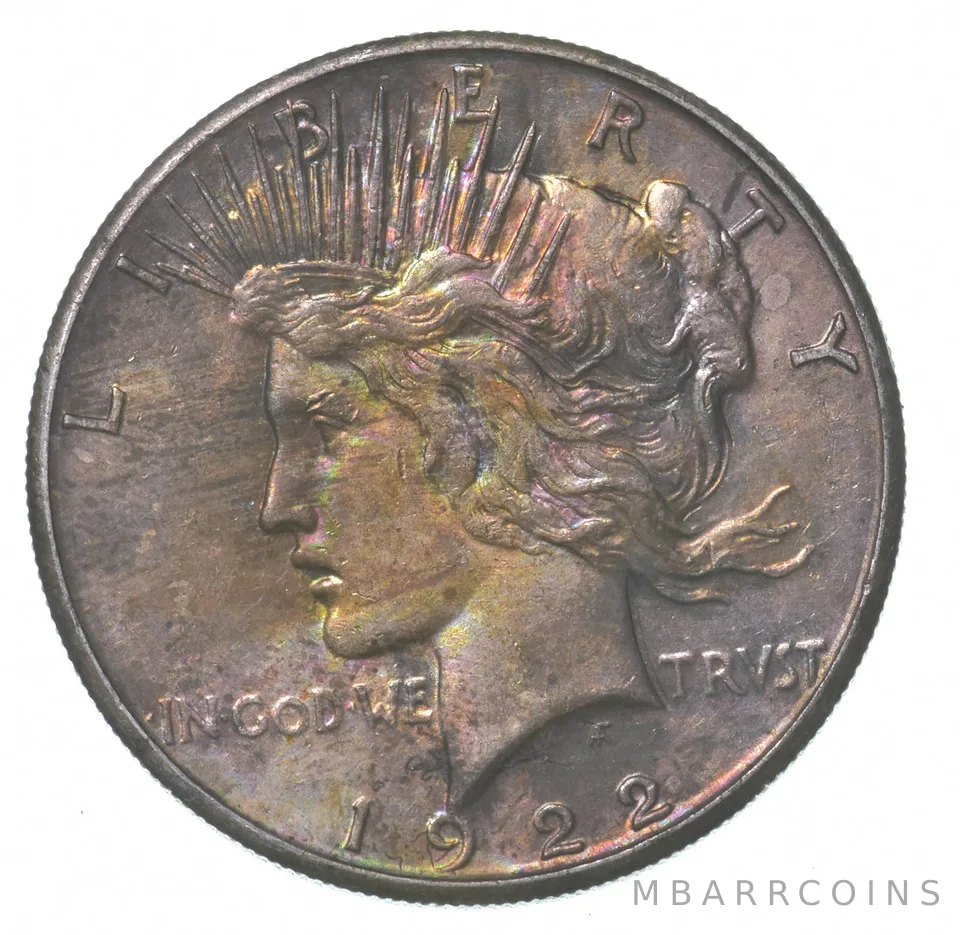 1922-S Peace Silver Dollar - Insane Color a4423