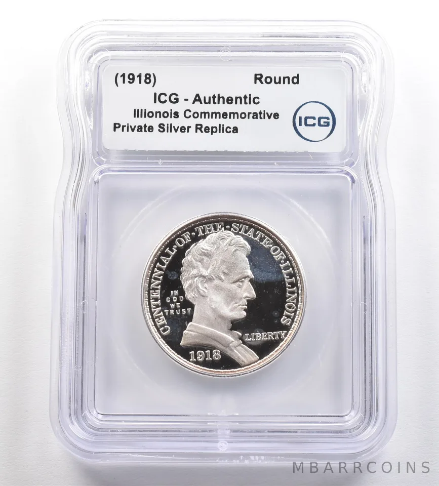 (1918) Illinois Commemorative Gallery Silver Half Dollar ICG *4251