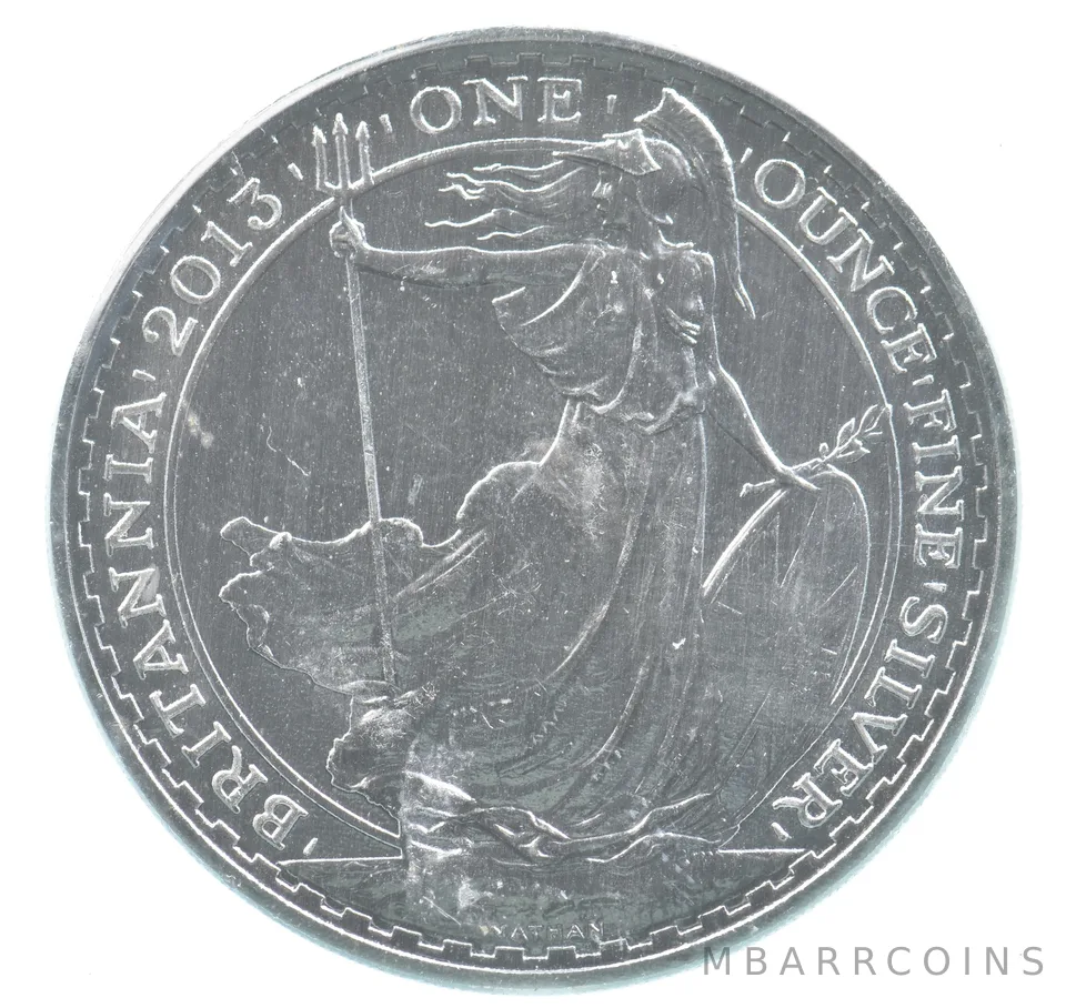 2013 Great Britain 2 Pounds Silver Britannia 1 Oz *9853