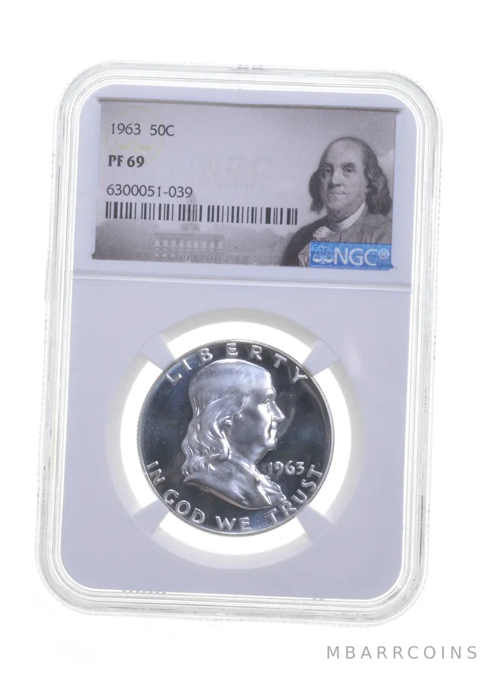 PF69 1963 Franklin Half Dollar - Graded NGC a6184