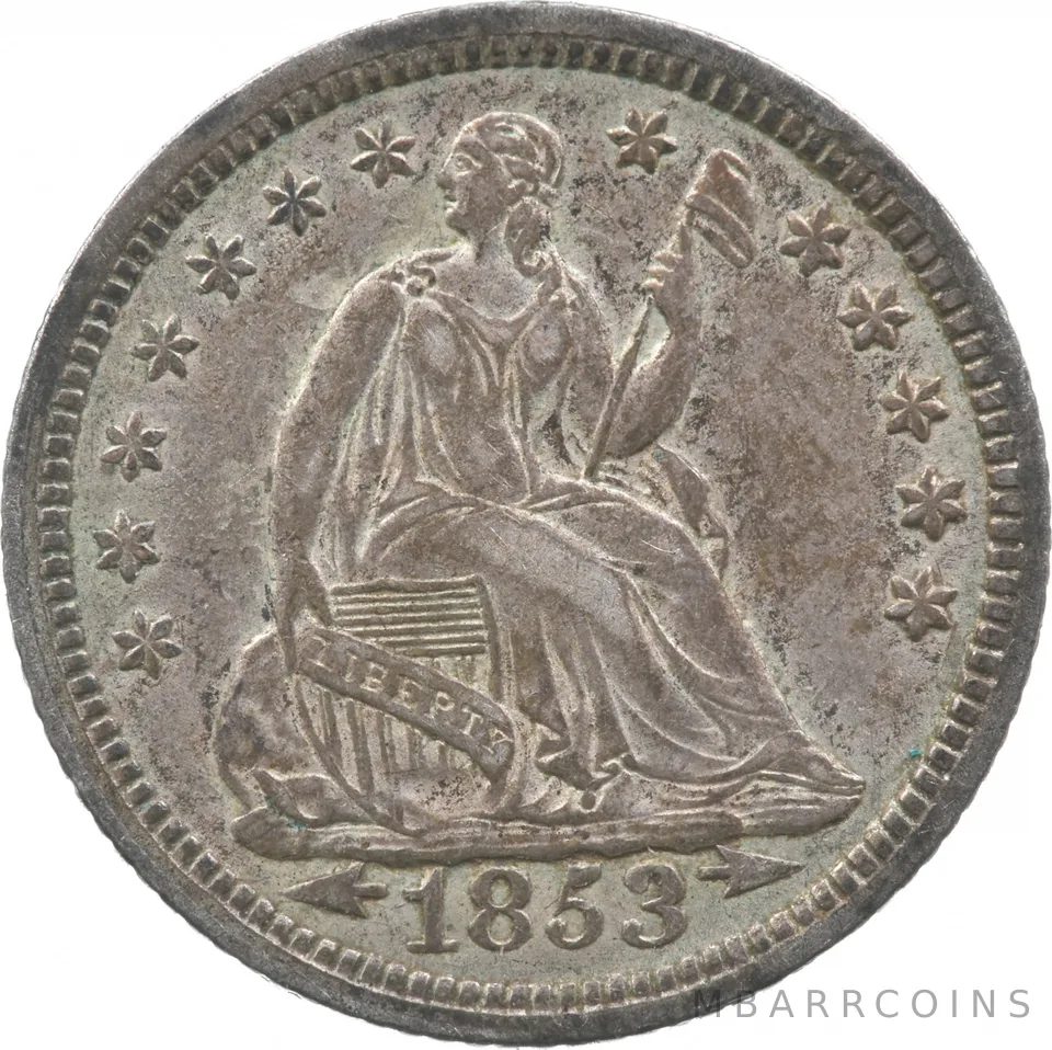1853 Seated Liberty Half Dime Arrows *5490
