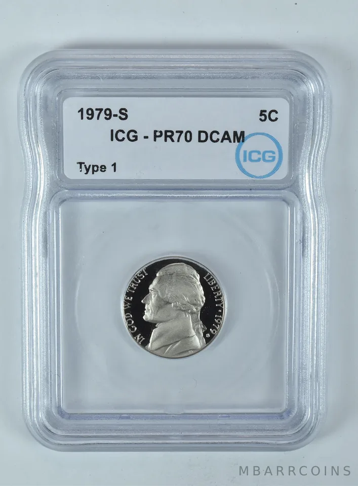 1979-S Jefferson Nickel Type 1 PR70 DCAM ICG