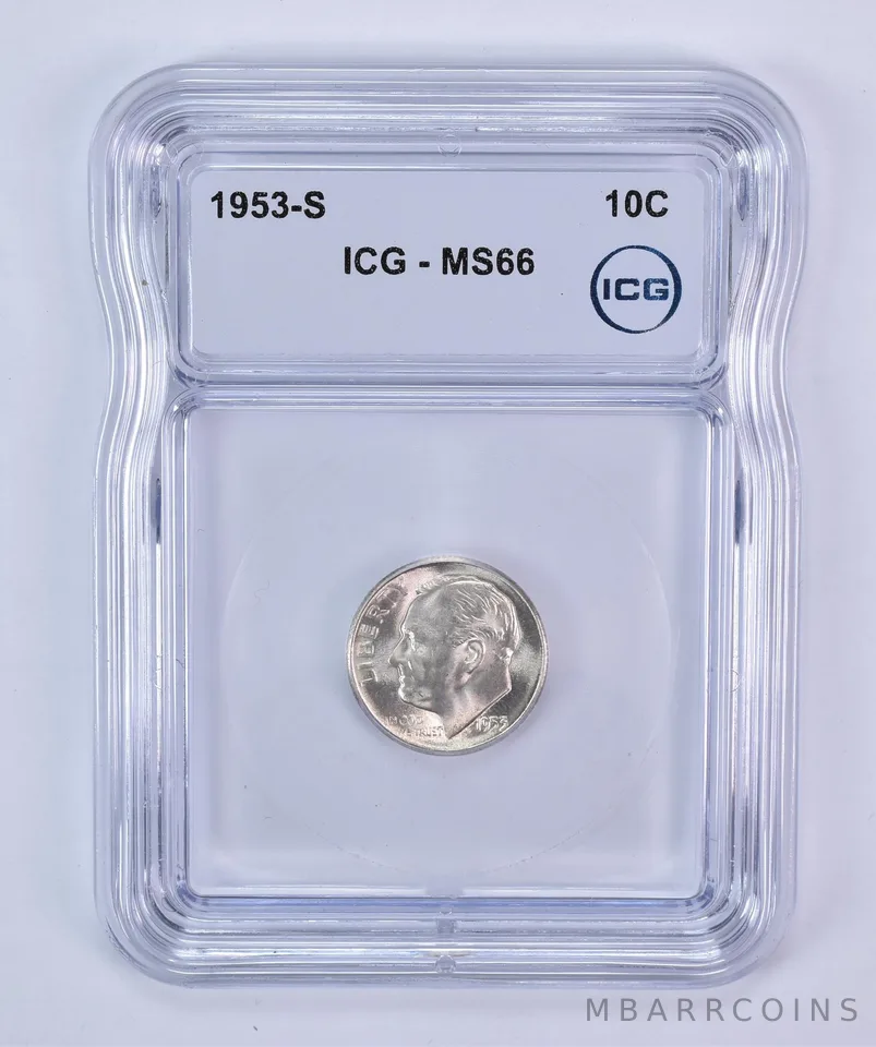 1953-S Roosevelt Dime MS66 ICG