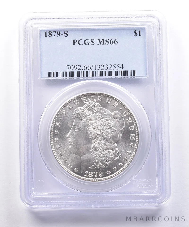 1879-S Morgan Silver Dollar MS66 PCGS Blue Label