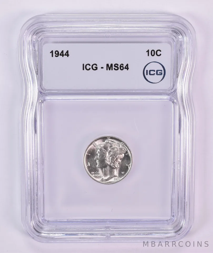 1944 Mercury Dime MS64 ICG