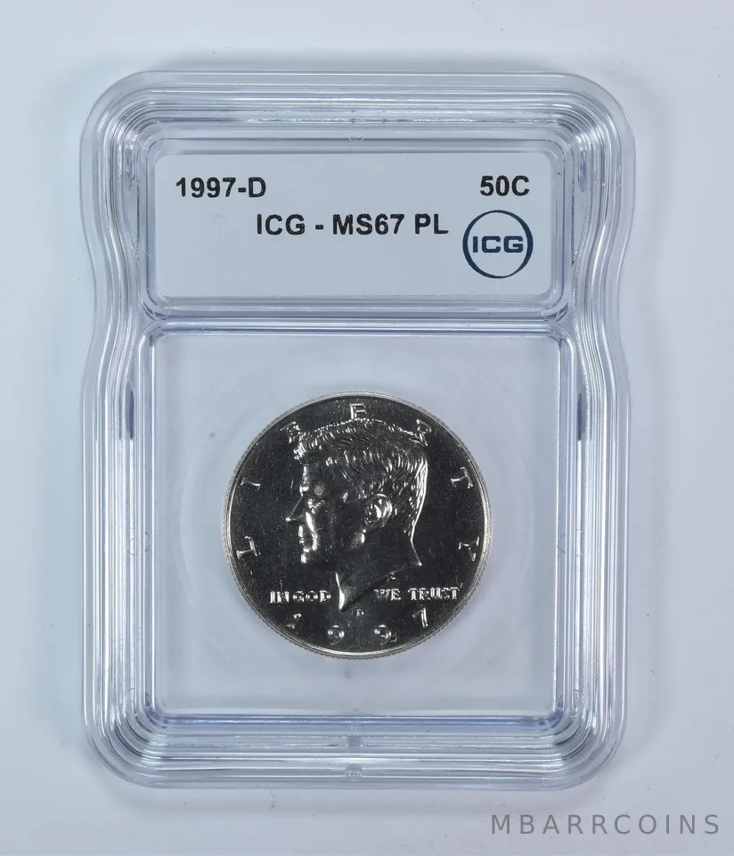 1997-D Kennedy Half Dollar MS67 PL ICG