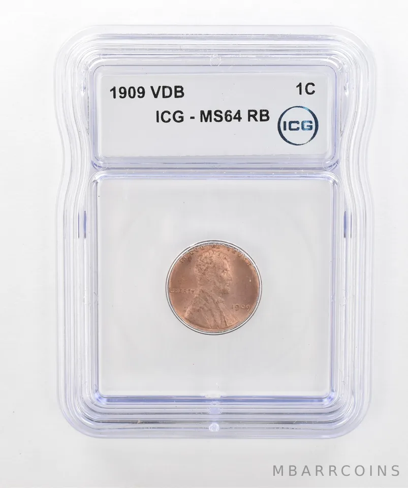 1909 VDB Lincoln Wheat Cent MS64 RB ICG Beautiful Tone *2904