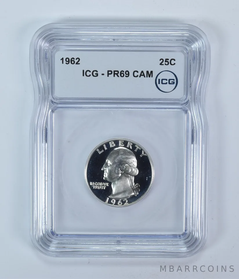 1962 Washington Quarter PR69 CAM ICG
