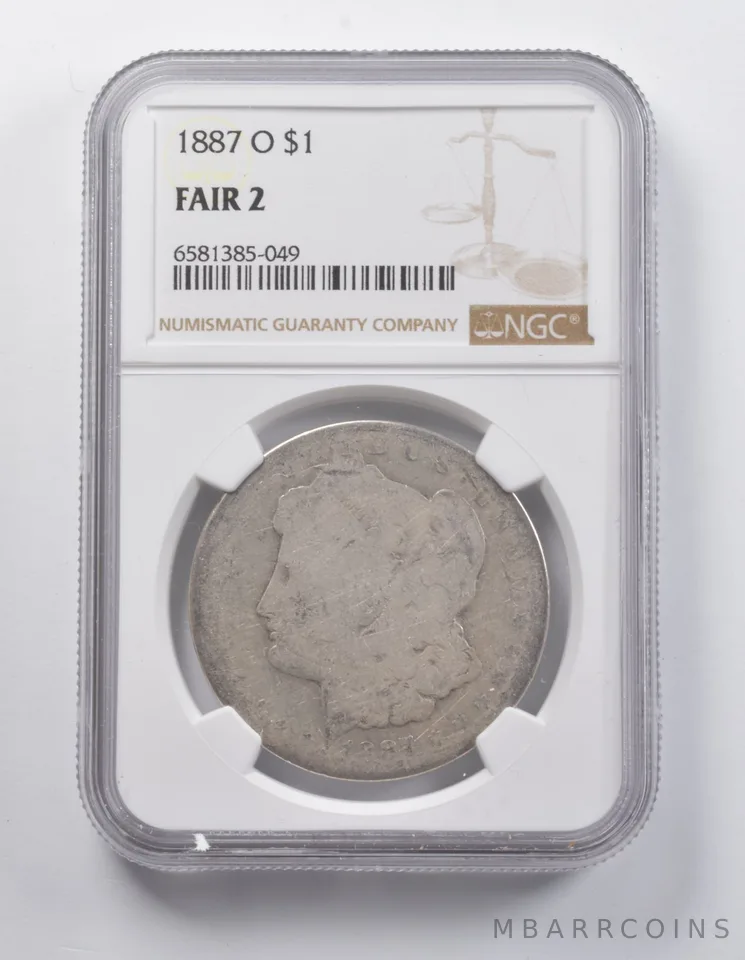 FAIR 2 1887-O Morgan Silver Dollar NGC a7091