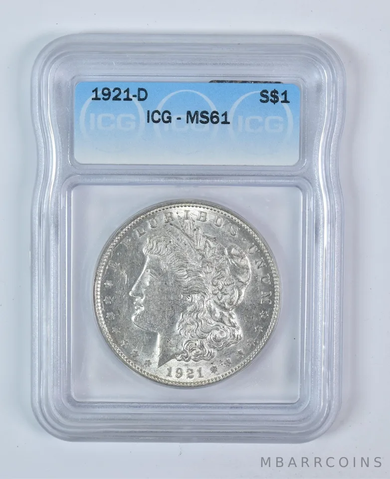1921-D Morgan Silver Dollar MS61 ICG