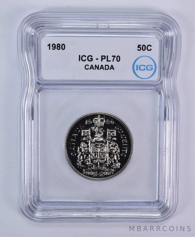 1980 Canada 50 Cents PL70 ICG