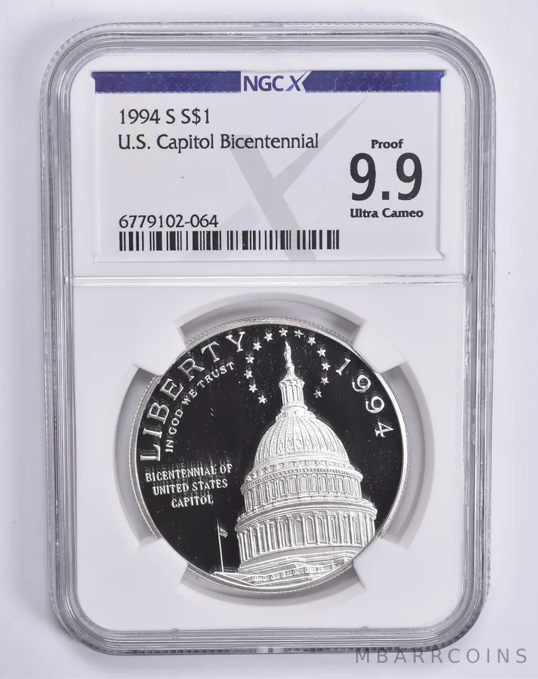 1994-S US Capitol Commemorative Dollar Proof 9.9 UCAM NGC X NGCX