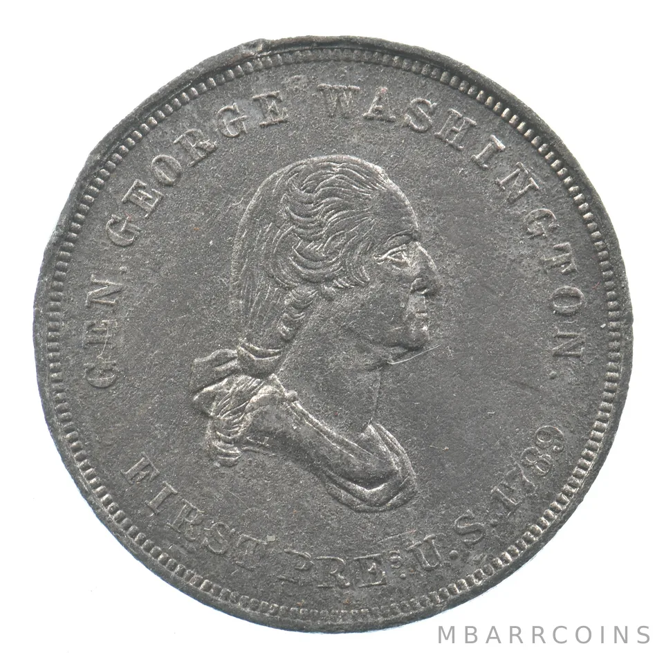 President George Washington E.Ivins Manufacturer Metallic Trimmings Token *5036