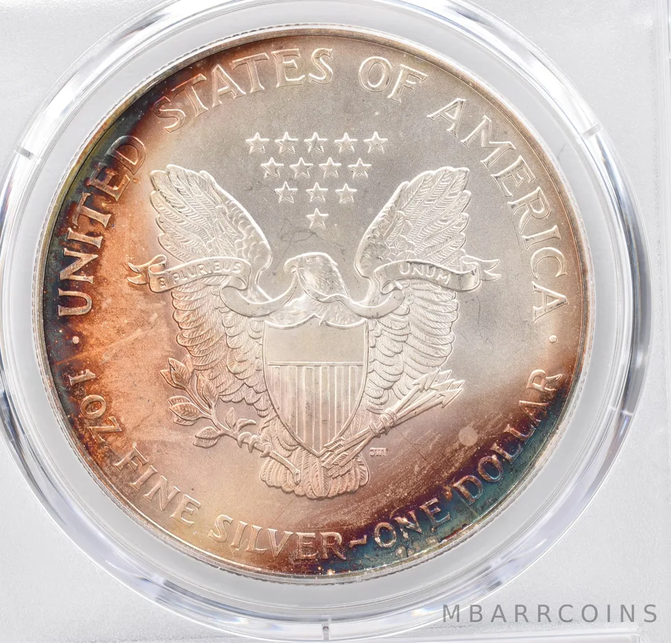 2001 American Silver Eagle MS68 PCGS Beautiful Tone *1248