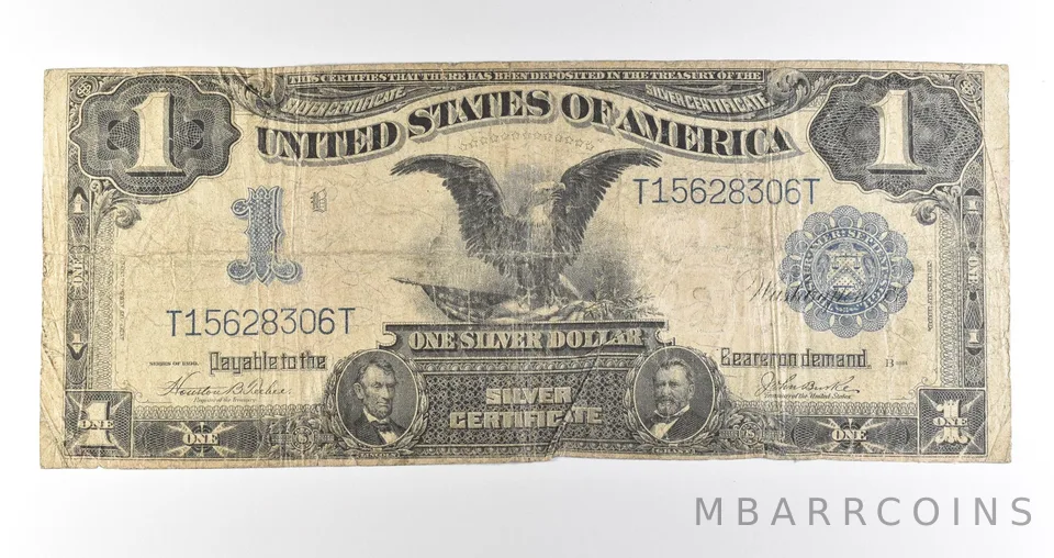 1899 $1 Silver Certificate Black Eagle Blue Seal Large Note Fr#233 *4625