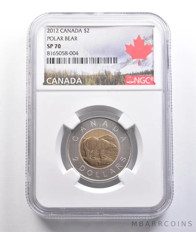2012 Canada 2 Dollars Polar Bear SP70 NGC a6914