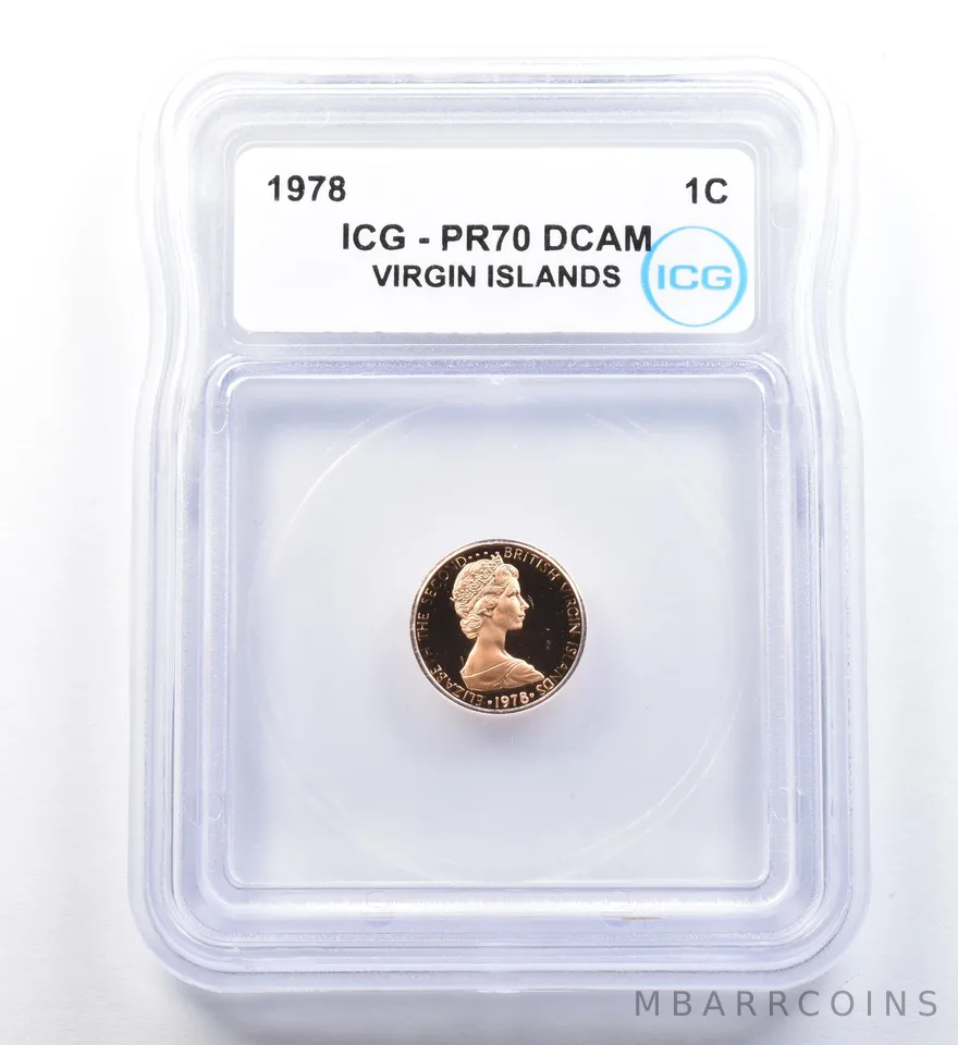 1978 Virgin Islands 1 Cent PR70 DCAM ICG *1131