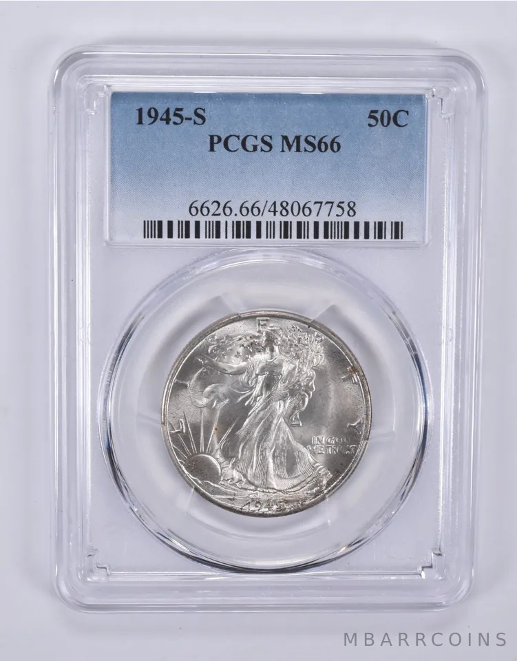 1945-S Walking Liberty Half Dollar MS66 PCGS a9205