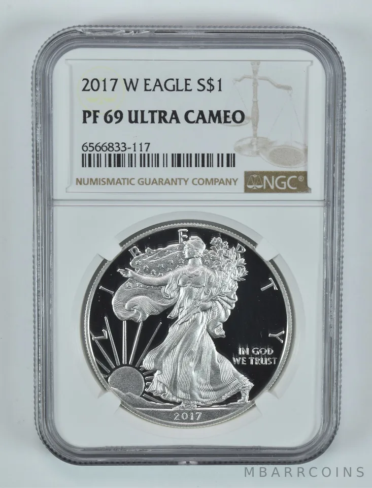 2017-W American Silver Eagle PF69 UCAM NGC Brown Label