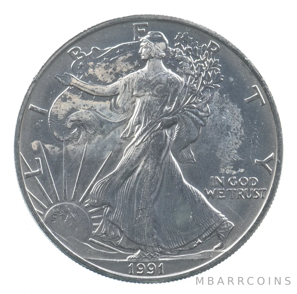 Better Date 1991 American Silver Eagle 1 Troy Oz .999 Fine Silver *724