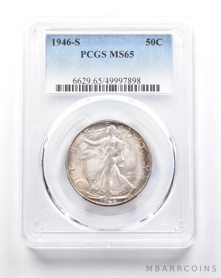 1946-S Walking Liberty Half Dollar MS65 PCGS PQ *7599