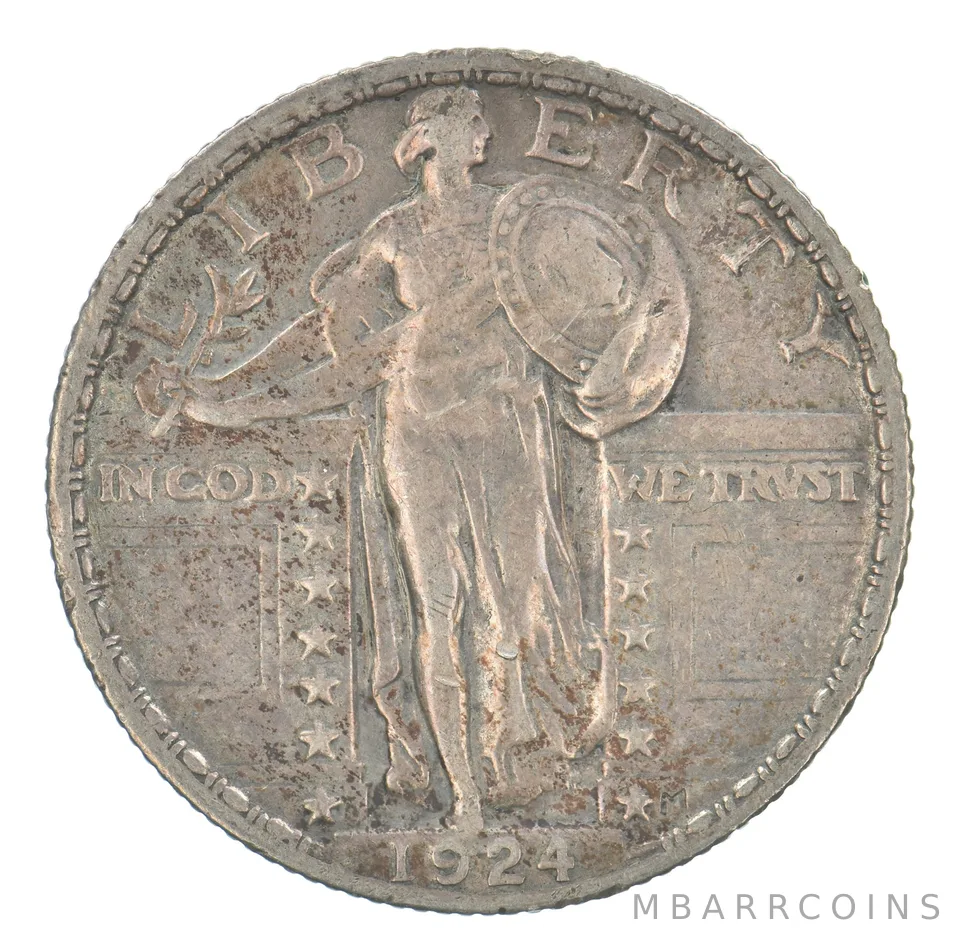 1924 Standing Liberty Quarter Beautiful Tone *5142