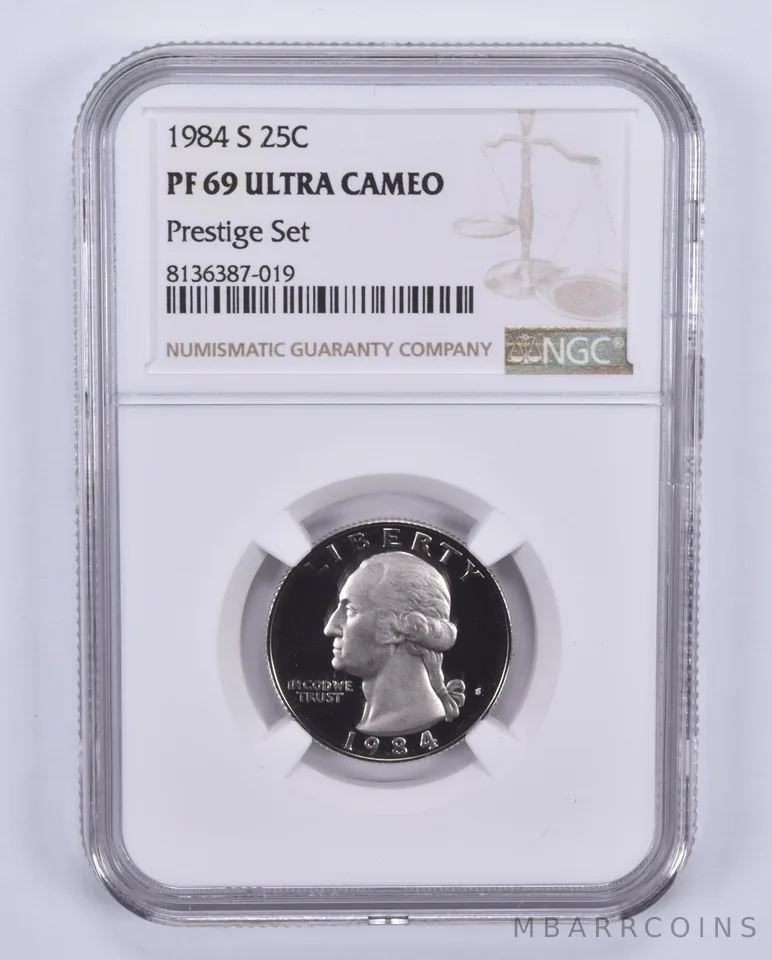 1984-S Washington Quarter Prestige Set PF69 UCAM NGC Brown Label