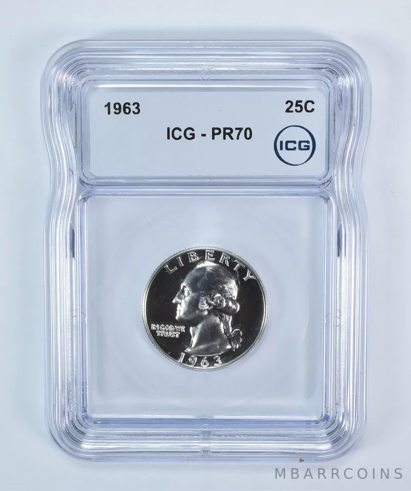 1963 Washington Quarter PR70 ICG