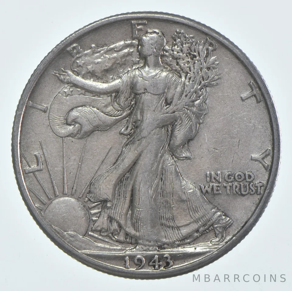 AU 1943-D Walking Liberty Half Dollar Almost Unc 90% Silver (1pc)