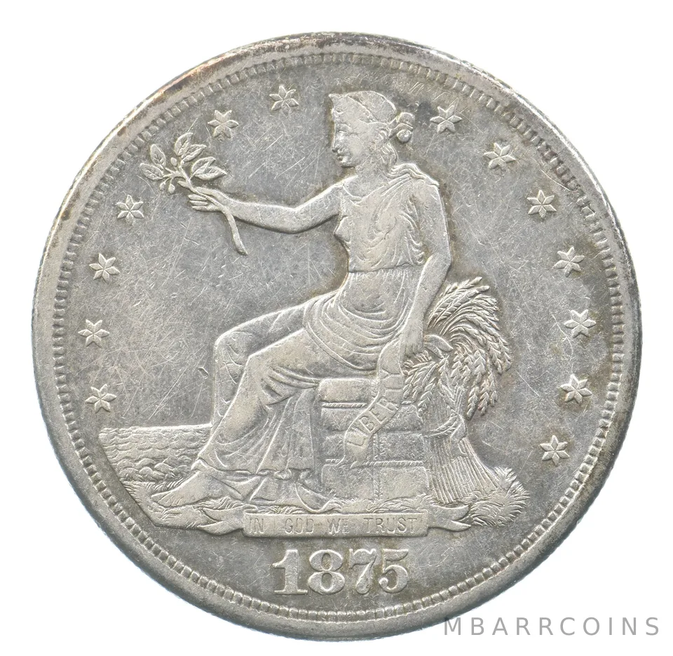 1875-S Seated Liberty Trade Dollar *7741