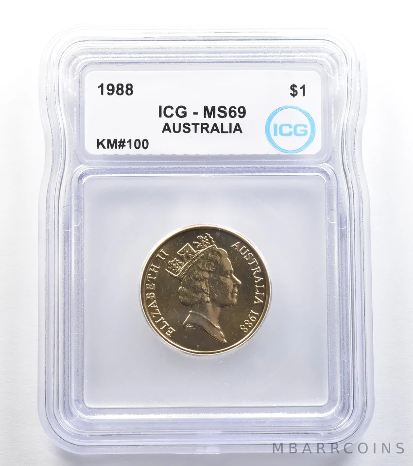 1988 Australia 1 Dollar KM#100 MS69 ICG *7883