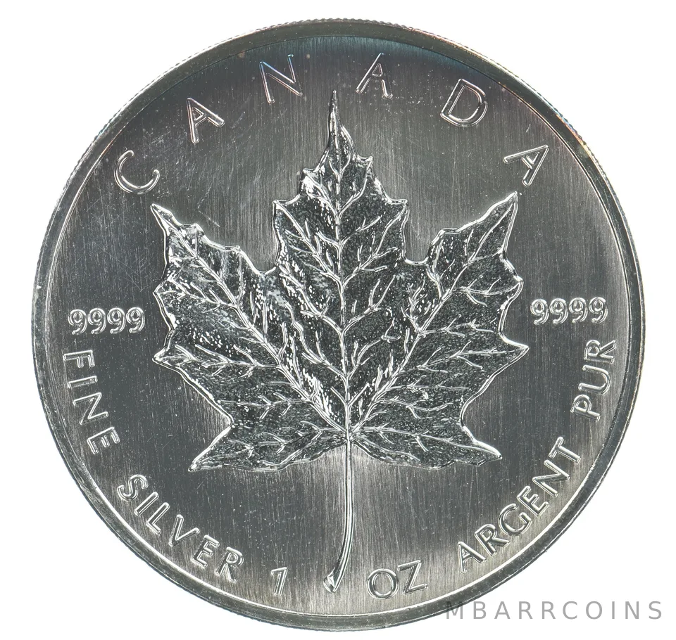 1999 Canada 5 Dollars Silver Maple Leaf 1 Oz Silver Peripheral Tone *6273