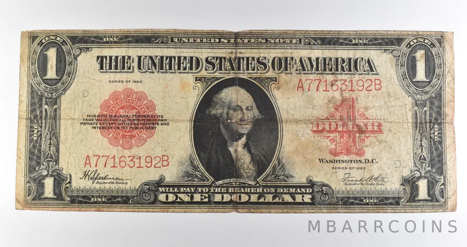 1923 $1 Legal Tender Large Note Red Seal *3585
