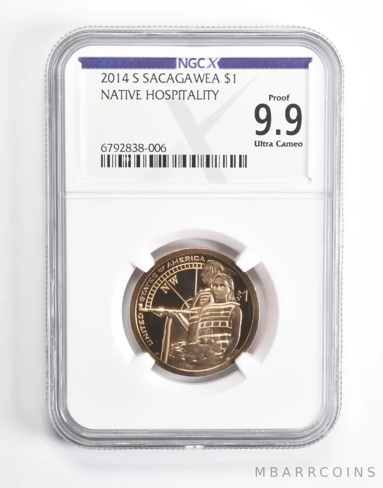 2014-S Sacagawea $1 Native Hospitality Proof 9.9 UCAM NGC X NGCX