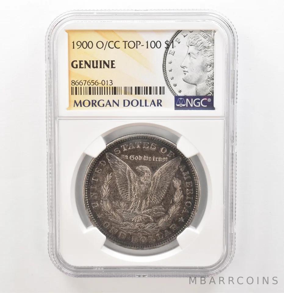 1900-O/CC Morgan Silver Dollar Top 100 Genuine NGC Beautiful Tone *3931