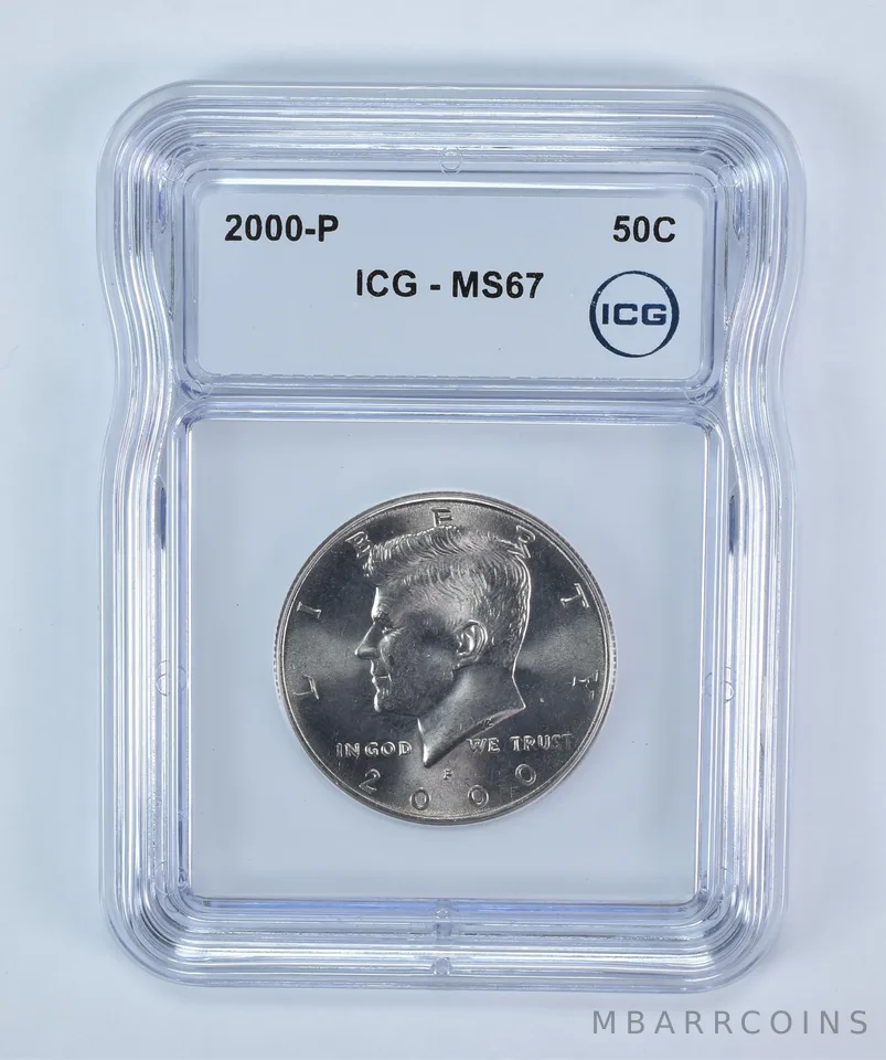 2000-P Kennedy Half Dollar MS67 ICG
