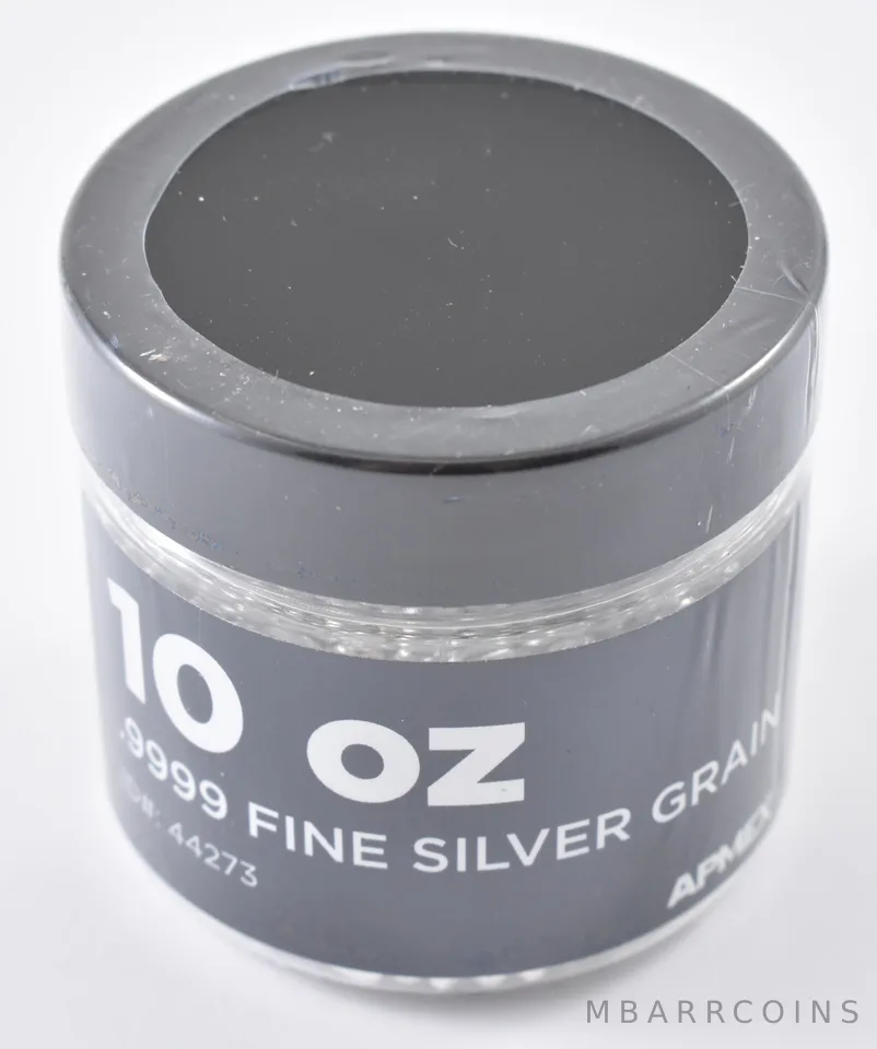 Apmex 10 Oz Silver In Jar Raw Silver Nuggets *5294