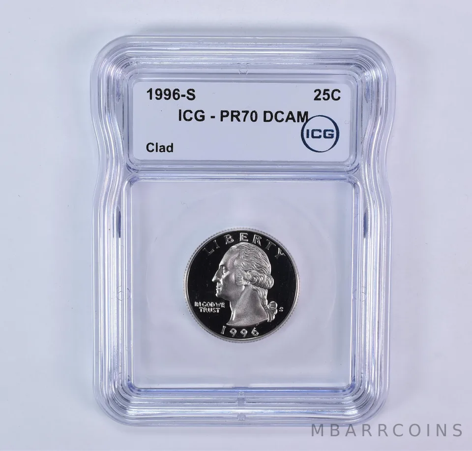 1996-S Washington Quarter CLAD PR70 DCAM ICG