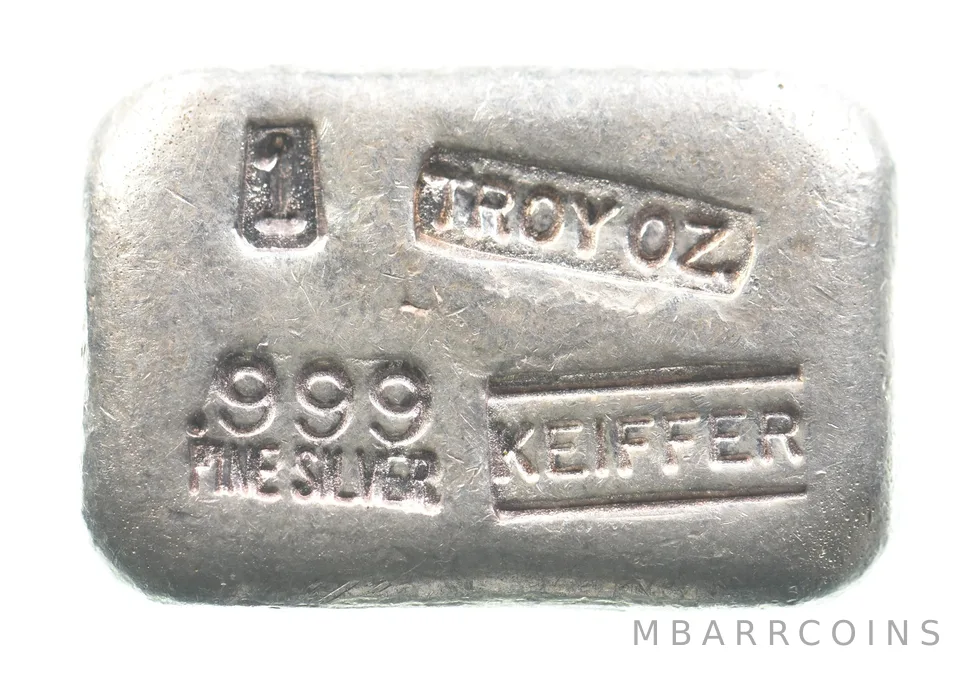 1 Troy Oz Silver Bar Keiffer *0833