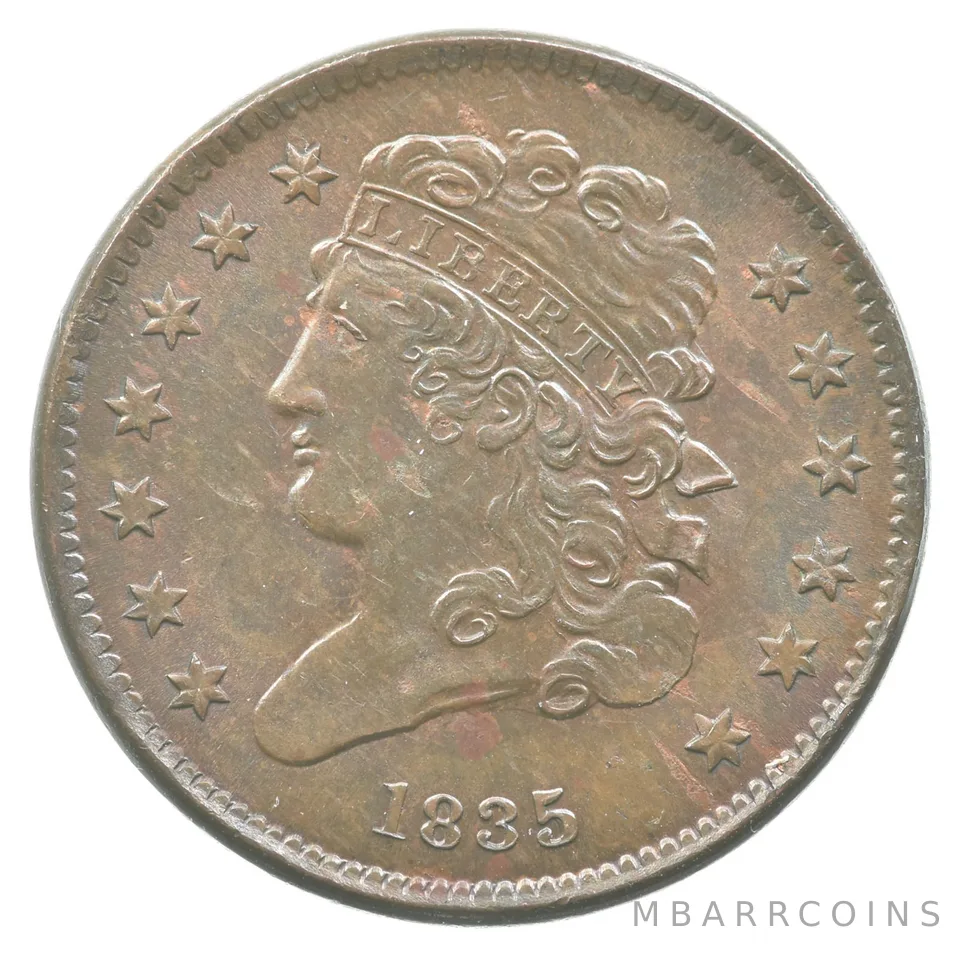 1835 Classic Head Half Cent *8210