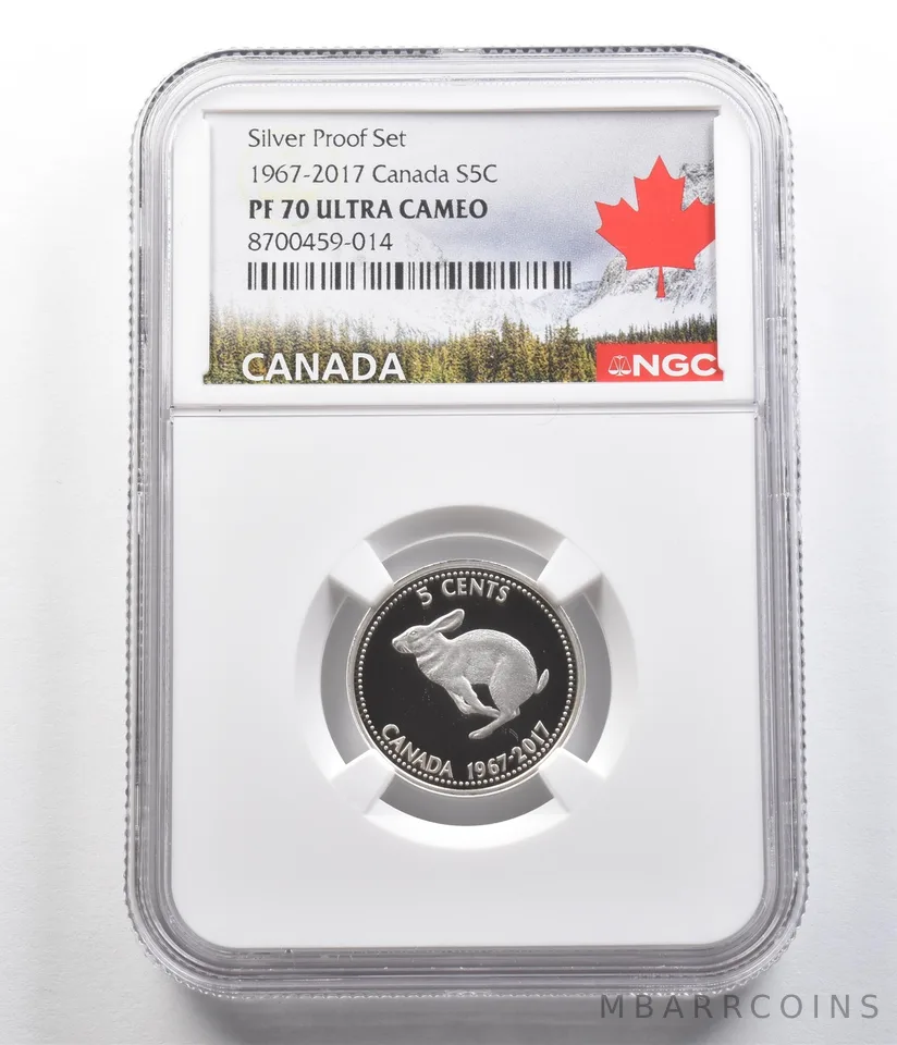 2017 Canada 5 Cent Silver Proof Set PF70 UCAM NGC Canada Label